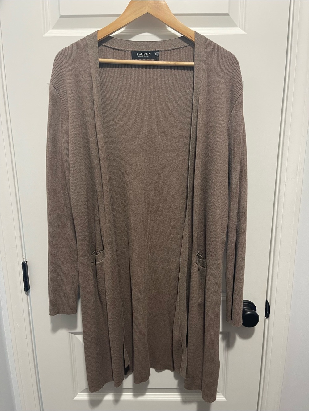 Cardigan Lauren Ralph Lauren long ribbed knit cardigan XL